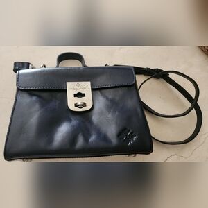 Patricia Nash Navy Leather Crossbody Bag